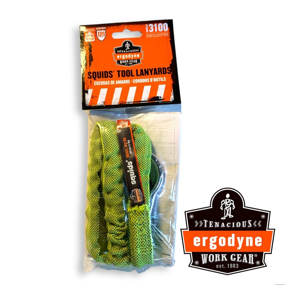 2 x Ergodyne Squids 3100 Tool Lanyard bundle w/ Single Carabiner - 10lbs - NEW - Picture 2 of 8